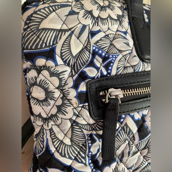 Vera Bradley Signature Trimmed Satchel Snow Lotus Floral - Picture 5 of 14